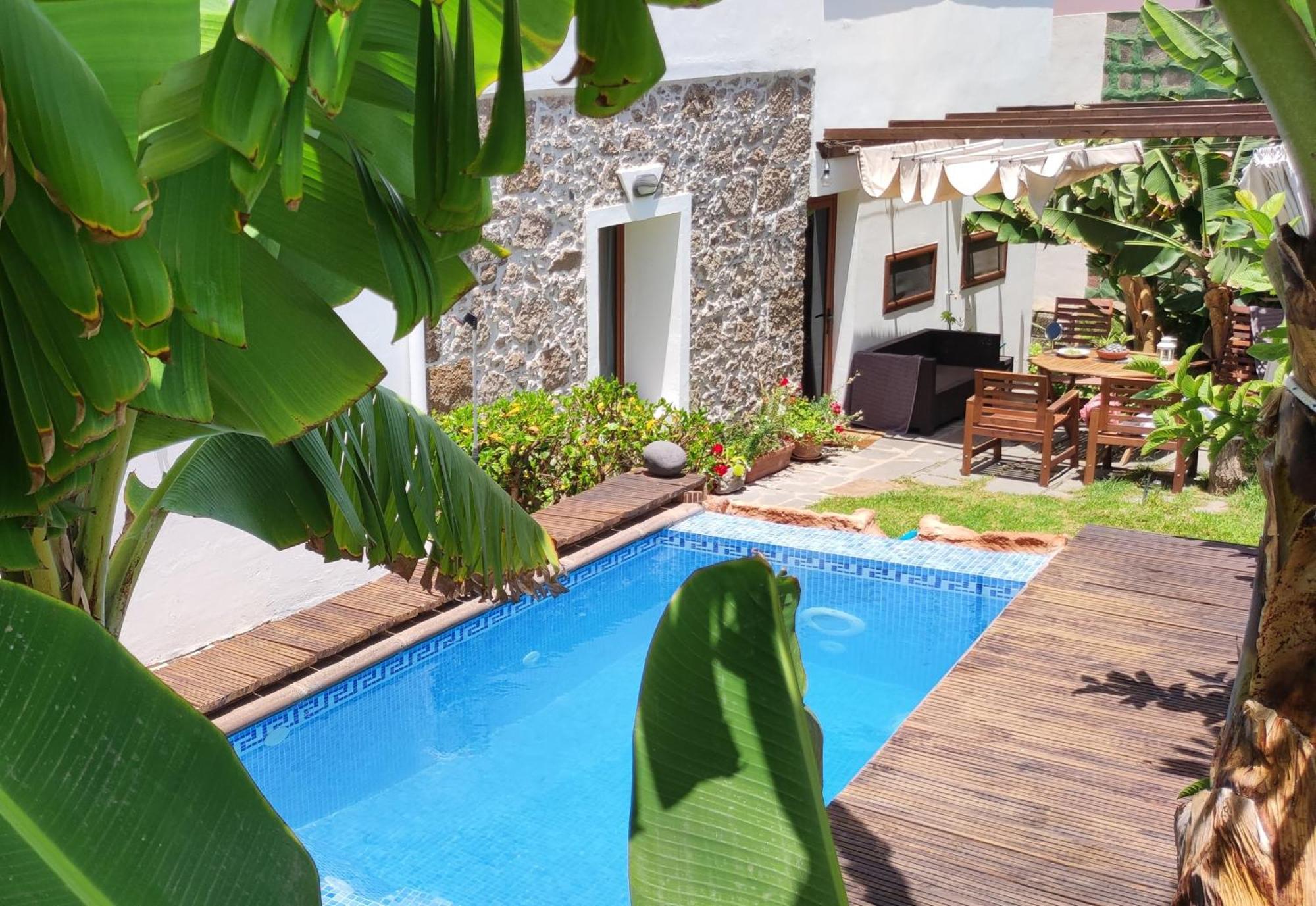 Villa Canaria Piscina Jacuzzi Jardin Santa Maria de Guia de Gran Canaria Exterior foto