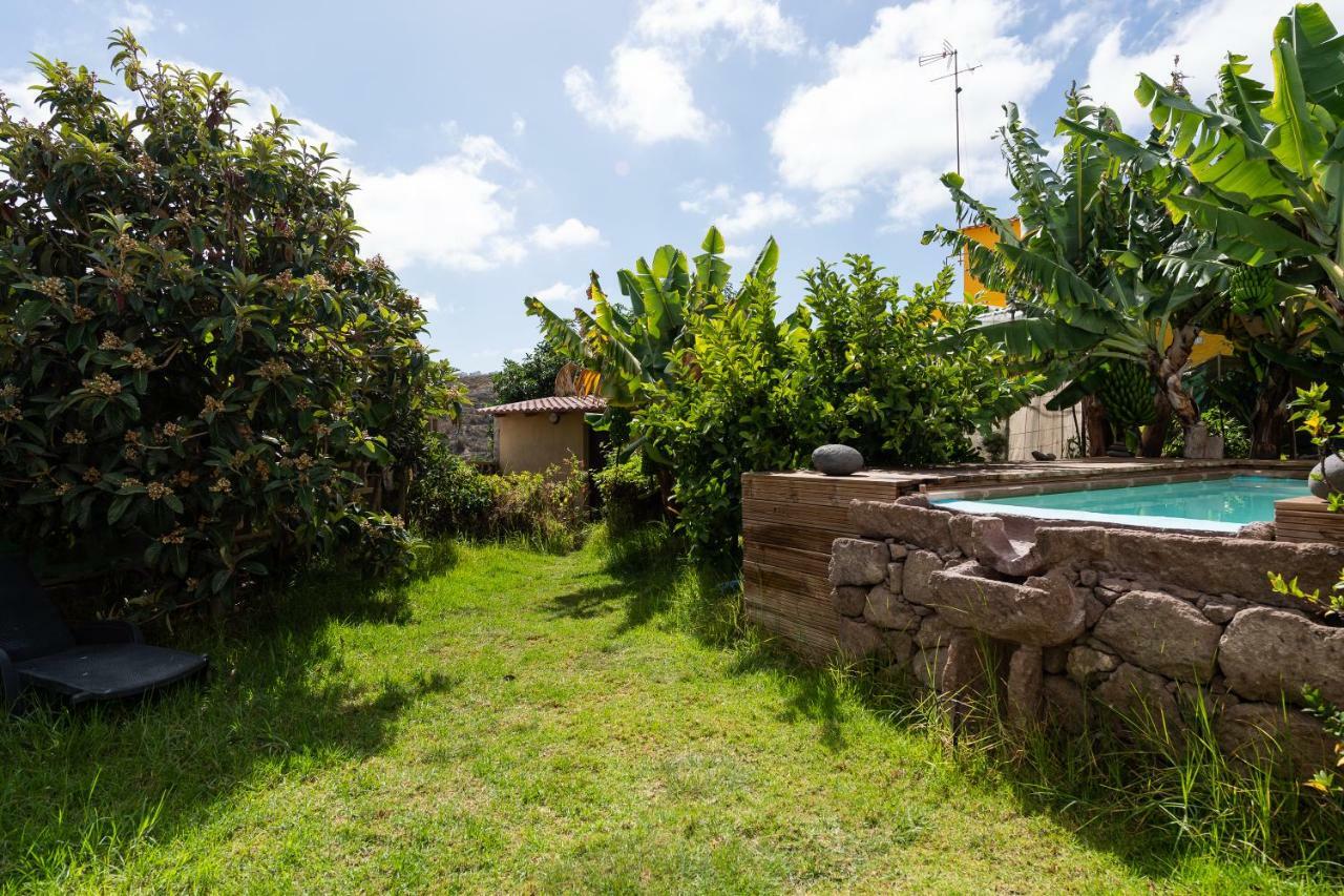 Villa Canaria Piscina Jacuzzi Jardin Santa Maria de Guia de Gran Canaria Exterior foto